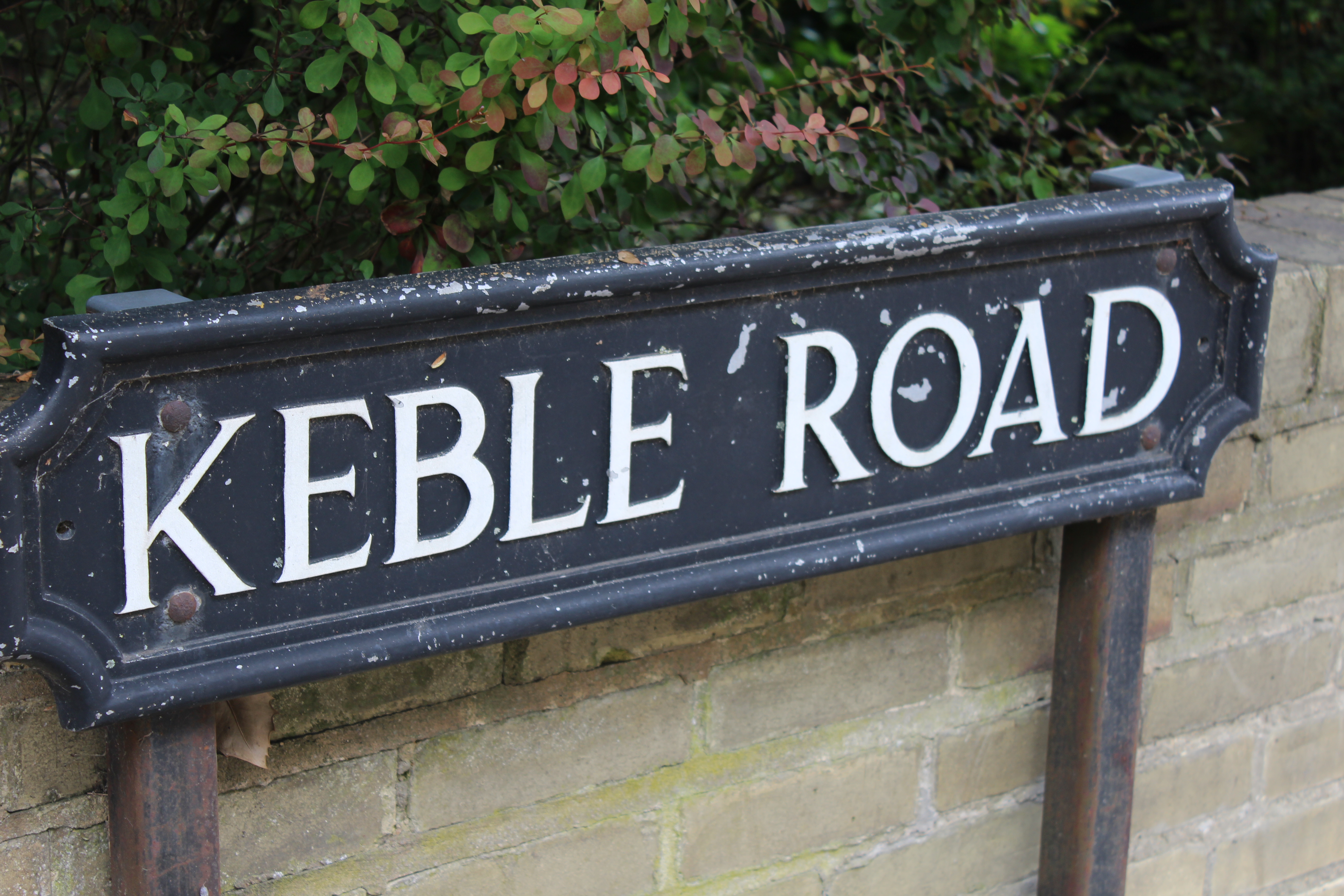 Street sign saying 'Keble Road'