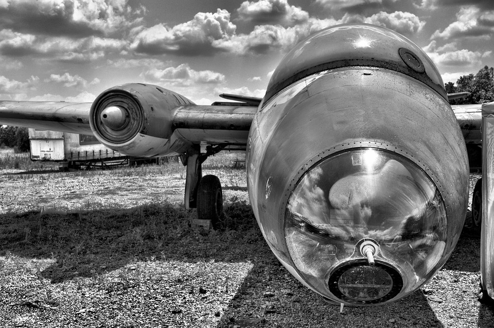 Close up of old aircraft